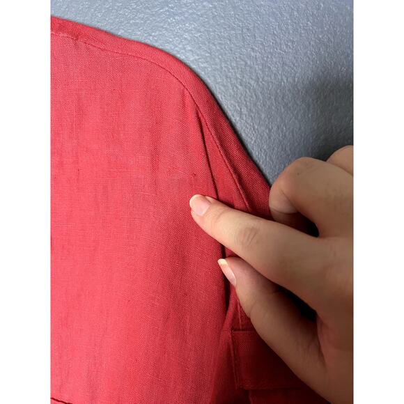 Marc New York Linen Button Shirt Women's Size Large Lagenlook Boxy Nautical - Picture 6 of 10